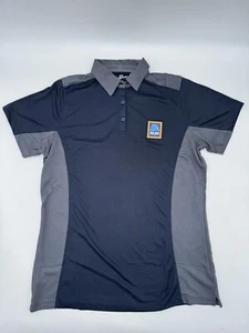 Aldi Polo Shirt Uniform Womens L Short Sleeve Navy Gray By Vansport Fast Ship - Picture 1 of 7