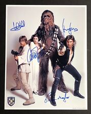 Star Wars Official Pix 11x14 Photo Signed X 4 Ford Fisher Shielded JSA COA LOA