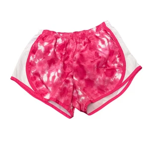 Pantalones Cortos Running Sprinter Para Mujer XL Rosa Blanco Tie Dye Atlético Gimnasio Cintura Elástica - Imagen 1 de 3