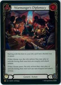 Flesh and Blood Rainbow Foil Warmonger's Diplomacy Legendary SUP270 English - Picture 1 of 1