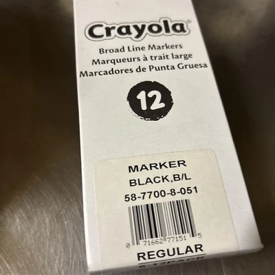 Crayola 12 Count Black Original Bulk Markers