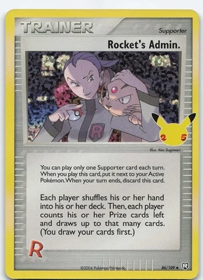Rocket's Admin. 86/109 Classic Collection Holo Celebrations NM Pokémon - Image 1 of 2