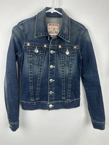 True Religion Women's Blue Emily Jean  Jacket Size Small Very Good - Picture 1 of 12
