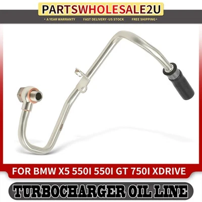 Supply (Left)Turbocharger Oil Return Tube for BMW X5 550i 550i GT 750i xDrive - Image 1 of 4