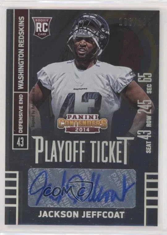 2014 Contenders Playoff Ticket /199 Jackson Jeffcoat (Helmet Up) Rookie Auto RC - Image 1 of 2
