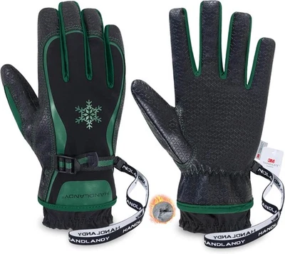 HANDLANDY Guantes de Trabajo de Invierno para Hombre y Mujer, Guantes Impermeables para Clima Frío Foto 1 de 4
