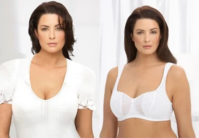 Glamorise DEMI Bra 42DD (FOAM~PADDED~CUP) Plunge COMFORT-STRAPS White NEW SEALED - Image 1 of 4