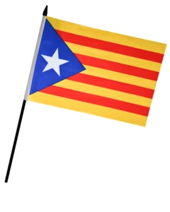 Catalonia Independence Hand Flag (9" x 6") - Foto 1 di 3