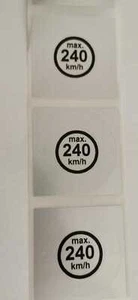 12x Aufkleber Geschwindigkeitsaufkleber Winterreifen max. 240 km/h Vmax - Bild 1 von 1