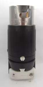 Enchufe macho Hubbell CS-8365C 2P-3W 250V 50A bloqueo giratorio - Imagen 1 de 6