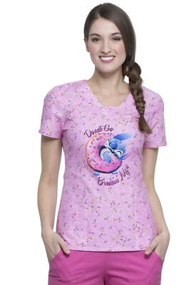 Lilo and Stitch Cherokee Scrubs Tooniforms Disney V Neck Top TF641 LHDO - Image 1 of 4