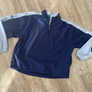Navy PING Performance Dynamics Mens Large 1/4 Zip Golf Jacket Removable Sleeves - Picture 1 of 9