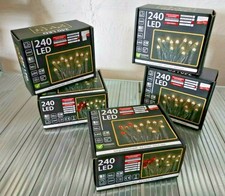4 Scatole da 240 Luci Led Rosso ESTERNO INTERNO Mt 9,60 8 Giochi Luce Natale 262