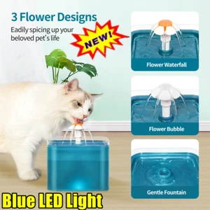 Pet Water Fountain LED USB Automatic Electric Dog / Cat Drinking Dispenser New - Picture 1 of 15
