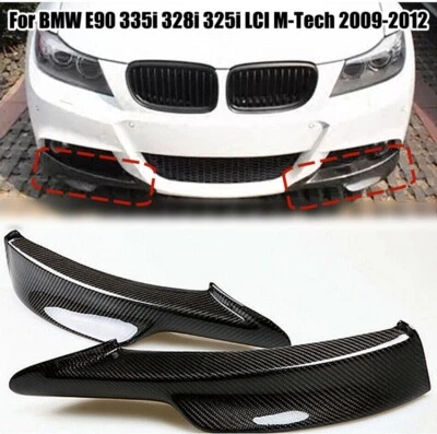 Labio divisor de parachoques delantero de carbono para BMW E90 335i 328i 325i LCI M-Tech 2009-2012 Foto 1 de 4