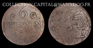 Allemagne Rostock (Etats allemands) 6 Pfenning 1761/62 (P) - Picture 1 of 1