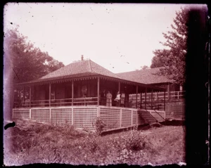 (1) LATE 1800sEARLY 1900s GLASS NEGATIVE, RESORT, OAKLAND PARK, ROCKPORT MAINE?? - Picture 1 of 2