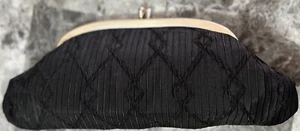 Bolso de mano BOLSO clutch vintage NEGRO años 50/60 mediados de siglo moderno MCM noche - Imagen 1 de 5