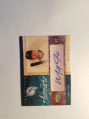 Mike Jacobs 2007 Upper Deck Artifacts Autofacts Marlins Autographed Card - Image 1 of 2