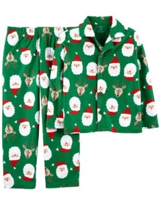 NEW, Carter's Coat Stylo Fleece, Size 4 Toddler Button Pajamas 2 piece. - Picture 1 of 4
