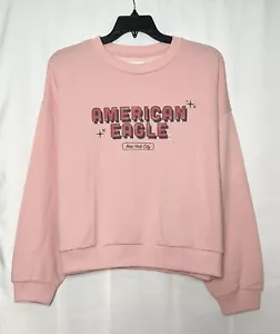 American Eagle Women’s Oversized Funday Sweatshirt Color Coral Size M - Picture 1 of 6