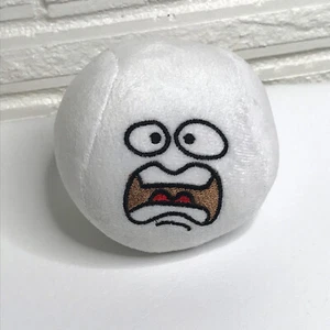 SCARED FACE Plush Toy MINI FUNNY FACE STUFFED SNOWBALL - Picture 1 of 5
