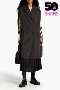 RRP€3670 BRUNELLO CUCINELLI Cape Coat IT42 US6 UK10 M Silk Blend Double Breasted - Picture 1 of 9