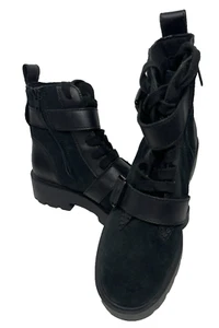 UGG Zoorah Stiefel Kampfstil schwarz Wildleder Motorrad Stiefeletten Damen 8 neu ohne Karton - Bild 1 von 12