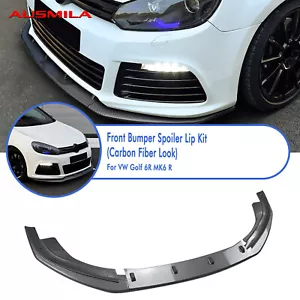 Car Front Bumper Lower Spoiler Lip Kit For Volkswagen VW Golf 6 MK6 R 2010-2013 - Picture 1 of 10