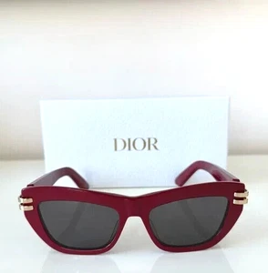 CHRISTIAN DIOR CDIOR B2U 35A0 RED GOLD/SMOKE GREY LENS AUTHENTC SUNGLASSES 52-16 - Picture 1 of 7