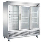 Dukers Appliance Co D83R-GS3 3-Section Reach-In Refrigerator w/ 3 Glass Doors...