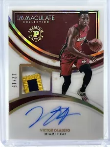 2021-22 Panini Immaculate Premium Victor Oladipo Miami Heat/15 Patch Auto LESEN - Bild 1 von 2