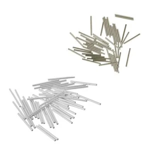 100 Straight Tube Long Noodle Spacer Beads 20mm Smooth Brass Metal Finding Beads - Picture 1 of 12