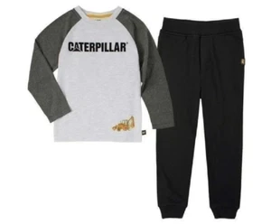NEW Caterpillar Kids' 2-piece Set Long sleeve Top and Terry Fleece Jogger - Picture 1 of 2