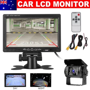 7" TFT-LCD Screen Monitor Reverse Camera Parking Reversing Rear View Cam Truck - Picture 1 of 14