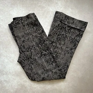 Etcetera Wool Blend Plaid Velvet Cuffed Trousers Fancy Elegant Details Buttons 2 - Picture 1 of 13