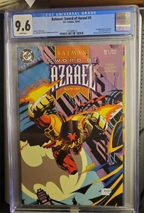 Batman Sword of Azrrael #1 CGC 9.6 White Pages 1st app Azrael Jean-Paul Valley - Picture 1 of 3