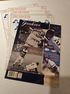 NEW YORK YANKEES 1987 OFFICIAL YEARBOOK + 1988 ONEOTA PROGRAMS (5) - Picture 1 of 2