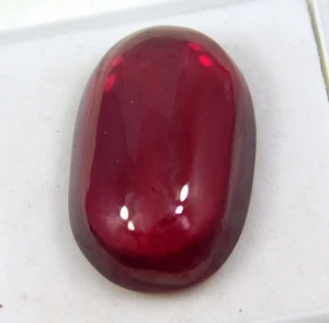 "Rubino Rosso Birmania Naturale 66,50 Ct Cabochon Taglio Ovale Certificato Gemma Sciolta" - Foto 1 di 11