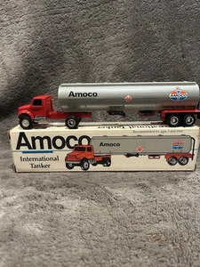 Vintage Ertl Toys 1211 Amoco Öl Sattelzug Anhänger Tanker Metall & Kunststoff 10" lang - Bild 1 von 10