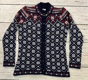 Dale Norway Button Up Wool Knit Cardigan Jacket Fair Isle Women’s Sz S - Picture 1 of 15