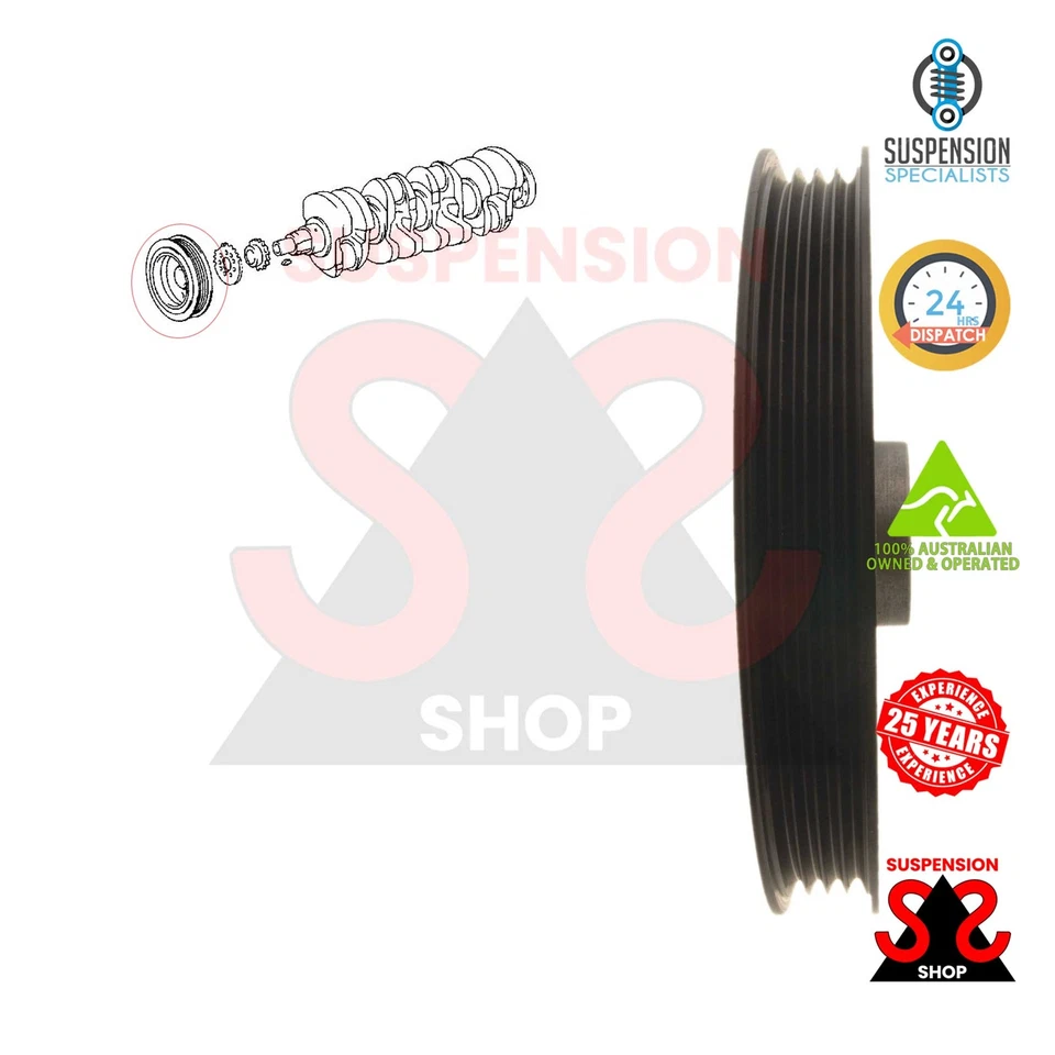 Crankshaft Pulley, Harmonic Balancer Suit TOYOTA Starlet 1.3 (EP90) 13470-11030 - Image 1 of 1