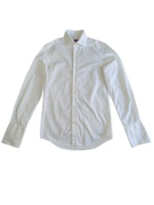 Ralph Lauren Purple Label Shirt Men's 14.5 White Cufflink Sleeve VGC - Picture 1 of 8