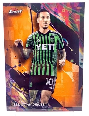 Sebastian Driussi 2024 Topps Finest MLS Uncommon Orange # /25 Austin FC #163 - Image 1 of 2
