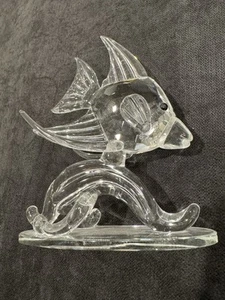 Shannon Crystal Godinger Angel Fish Faceted Crystal Sculpture Figurine 6” tall - Picture 1 of 11