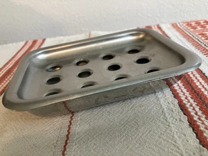 Vintage Vollrath Edelstahl Abtropf Seifenschale 2 Stück 4x5" gemarkt C-3 - Bild 1 von 21