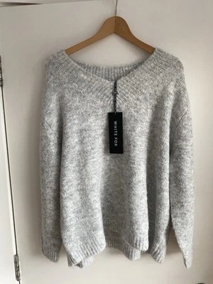 Suéter Jersey Blanco Fox Don’t Doubt It Gran Tamaño Gris Marl Talla M/L Suave Nuevo con Etiquetas Foto 1 de 4