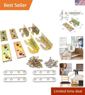 Accesorios versátiles para rieles de cama de acero inoxidable - Conecta cabeceros y estribos Foto 1 de 4