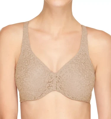 Sutiã Wacoal 34C Halo renda figura completa balconette sem forro novo sem etiquetas 65547 brinde - Imagem 1 de 4