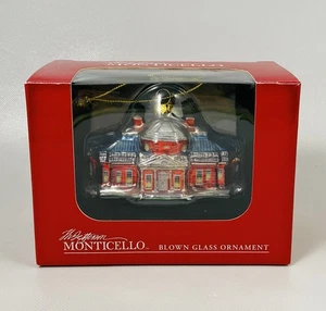 🌟Thomas Jefferson's Monticello Blown Glass Christmas Tree Ornament, Vintage - Picture 1 of 4